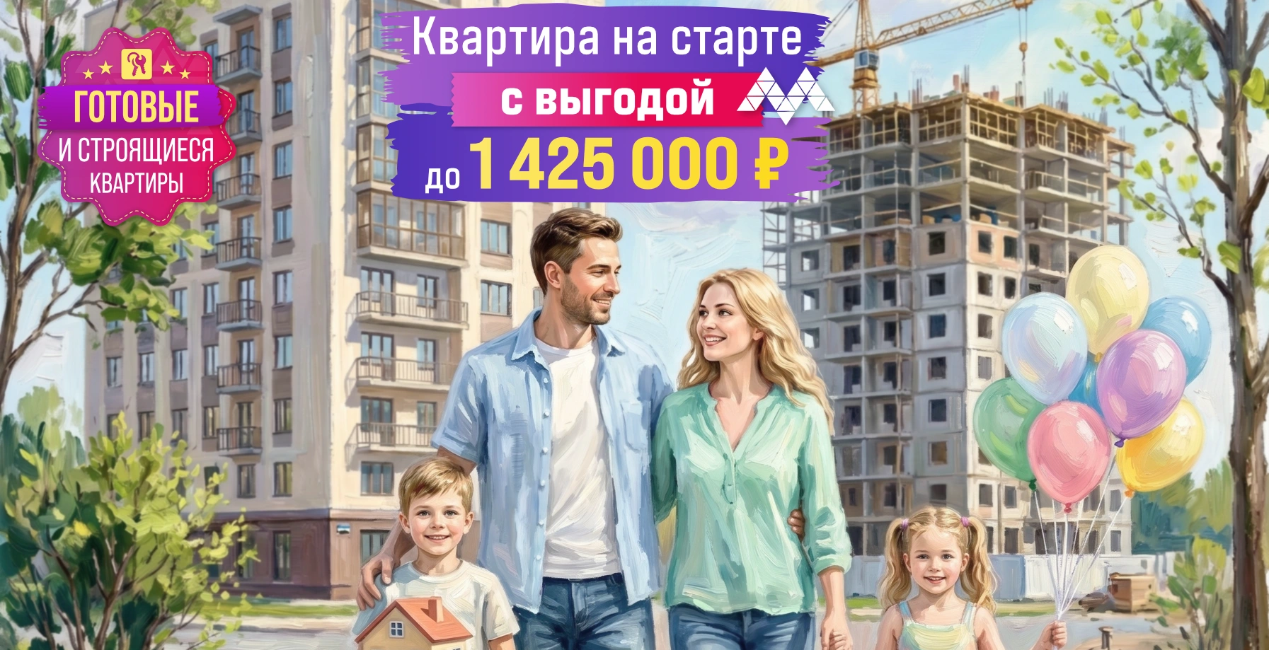Квартира на старте с выгодой до 1 425 000 рублей